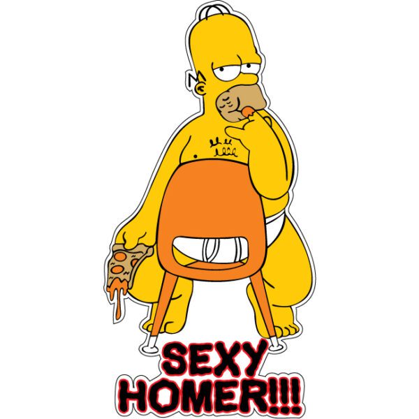 Sexy Homer Simpson vinyl sticker