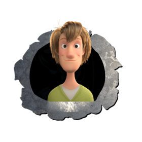 Shaggy In The Hole vinyl sticker