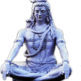Shiva_meditating_Rishikesh vinyl sticker
