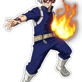 Shoto Todoroki game Art vinyl sticker