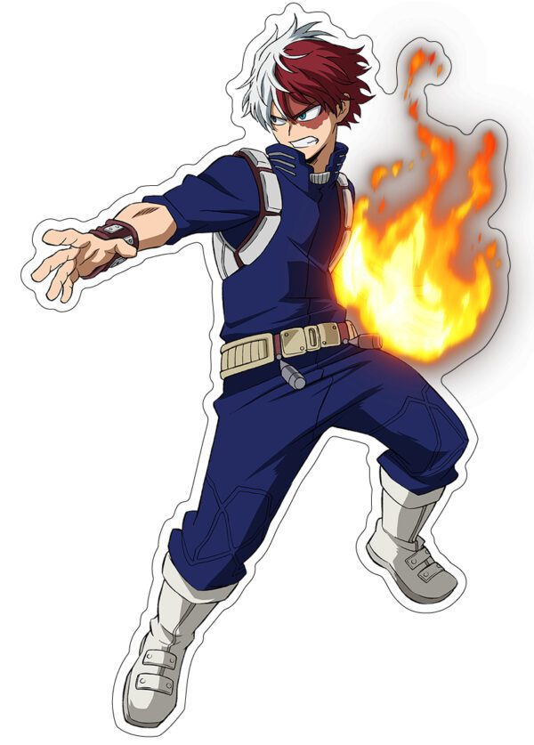 Shoto Todoroki game Art vinyl sticker