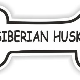 Siberian Husky Bone Breed vinyl sticker