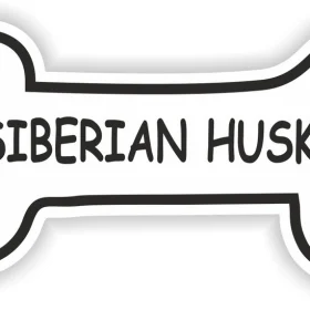Siberian Husky Bone Breed vinyl sticker