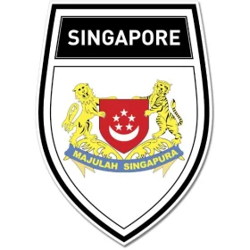 Singapore Shield Coat of Arms Emblem Wall Window Car Sticker Decal