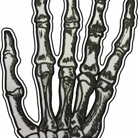 Skeleton Hand 5 Finger Dark Brotherhood Death We Know Corpse Goth