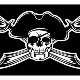 Skull And Bones Dangerous Pirate vinyl sticker