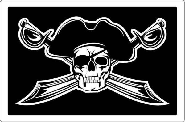 Skull And Bones Dangerous Pirate vinyl sticker