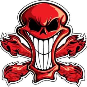 Skull-Smile-Red-Barbeque-Vinyl-Sticker