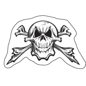 Skull Crossbones Cartoon Printed Vinyl Sticker