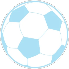 Sky Blue Soccer Football Modern Sports Design Unique Athletic Goal-Getter Game Art vinyl sticker