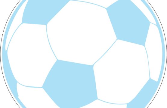 Sky Blue Soccer Football Modern Sports Design Unique Athletic Goal-Getter Game Art vinyl sticker