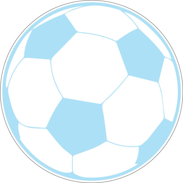 Sky Blue Soccer Football Modern Sports Design Unique Athletic Goal-Getter Game Art vinyl sticker