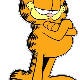 Smug Garfield Orange vinyl sticker