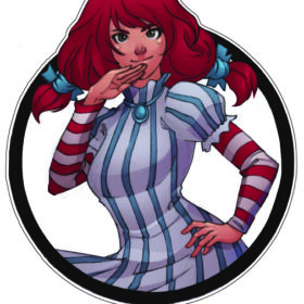 Smug Wendy's vinyl sticker