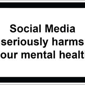Social Media Seriously Harms Your Mental Health Poster Vinyl Sticker
