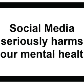 Social Media Seriously Harms Your Mental Health Poster Vinyl Sticker