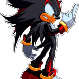 Sonic the Hedgehog Angry With Middle Finger Fighting Evil / printed vinyl decal stickers