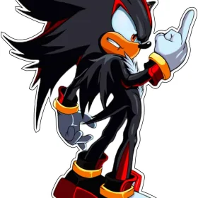 Sonic the Hedgehog Angry With Middle Finger Fighting Evil / printed vinyl decal stickers