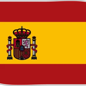 Spain Flag La Rojigualda Leaf Shape vinyl sticker