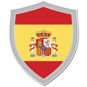 Spain Shield Flag Wall Window Car Vinyl Sticker Decal