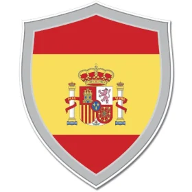 Spain Shield Flag Wall Window Car Vinyl Sticker Decal