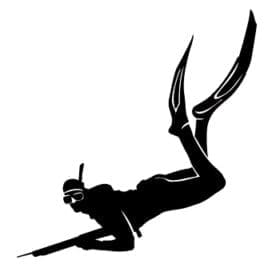 Spearfishing Diver Apnea Speargun Cutout Vinyl Sticker