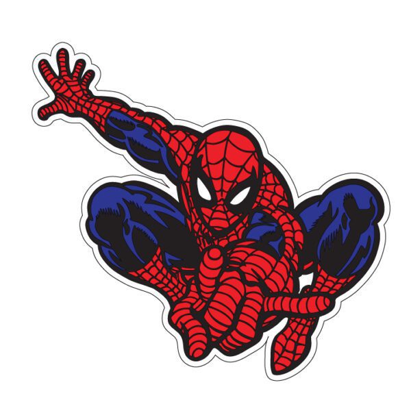 Spider-Man Jumping Across The Spider-Verse Marvel Comics Cartoon Movie Superhero Action Pose Art Vinyl Sticker