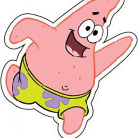 SpongeBob Patrick Finger Forward vinyl sticker