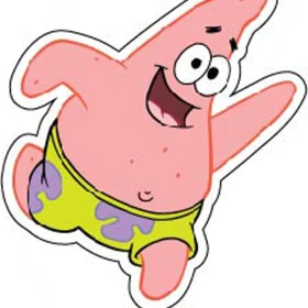 SpongeBob Patrick Finger Forward vinyl sticker