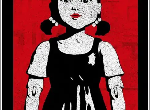 Netflix Squid Game Red Light Iconic Creepy Doll Korean Horror Thriller Survival Challenge of Life and Death Dystopian Art vinyl sticker