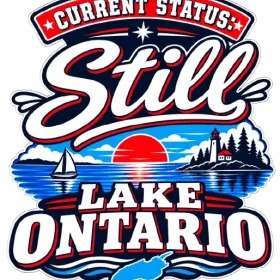Still Lake Ontario Current Staus of The Great Canadian Lake Proud Logo vinyl sticke