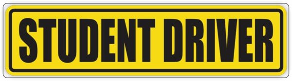 Student Driver Sign Safety Cation Message Road Warning Attention Label For Vehicle Car Bus vinyl sticker