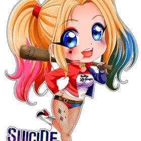 Suicide Squad Harley Quinn Joker Batman vinyl sticker