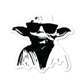 Sunglassess Yoda Cool Vinyl Sticker.JPG