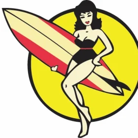 Surfer Girl vinyl sticker