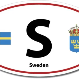 Sweden S Euro Color Oval Red Wall Window Car Sticker Decal