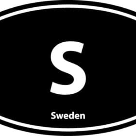 Sweden S Euro Oval Black Wall Window Car Vinyl Sticker Decal