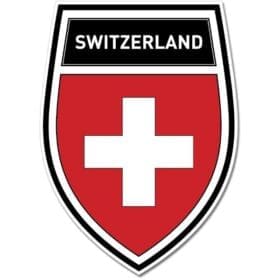 Switzerland Shield Coat of Arms Emblem Wall Window Car Sticker Decal