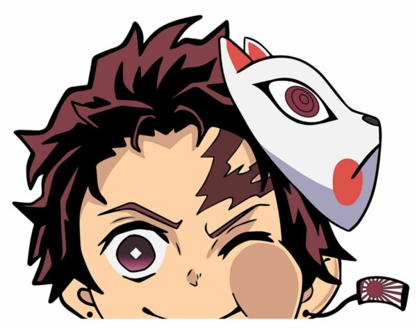 Tanjiro Peeker Kimetsu vinyl sticker