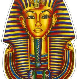 Tutankhamun King Logo Treasure Of Golden Pharaoh Tutankhamen Ancient Egyptian God Art Vinyl Sticker