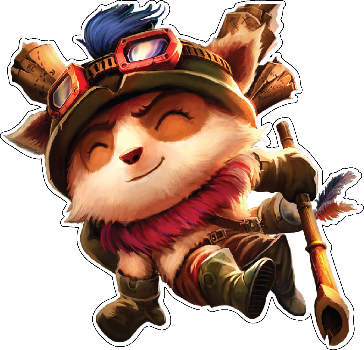 Teemo League Of Legends Vinyl Sticker AG Design Teemo League Of Legends Vinyl Sticker AG Design