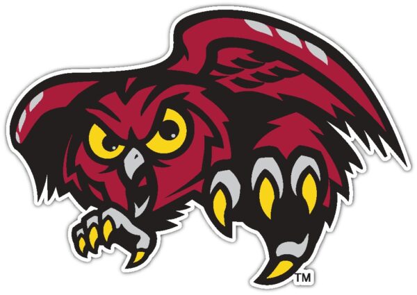 Temple Owls 1 NCAA Logo vinyl sticker