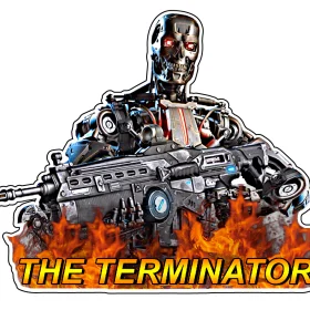 Terminator Flames Dark Fate Action Movie Vinyl Sticker