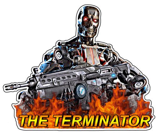 Terminator Flames Dark Fate Action Movie Vinyl Sticker