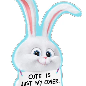 The Cute Is Just My Cover vinyl sticker