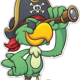 The Pirate Parrot Mascot Of Pittsburg Pirates Major League Baseball Logo vinyl sticker