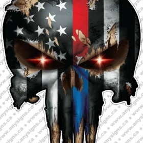 Punisher Skull American Flag