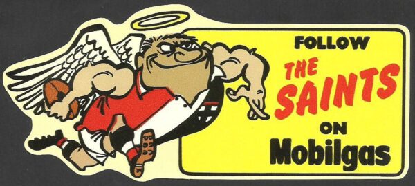 The Saints On Mobil Gas Iconic Advertisement Campaign vinyl sticker