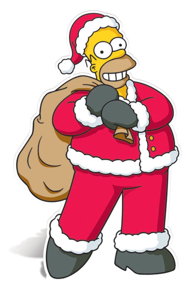 The Simpsons Homer As Santa Claus vinyl sticker decal