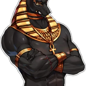 Anubis Ancient Egyptian God Of Dead Jackal Head Afterlife Mythology Spiritual Symbolic Art Vinyl Sticker